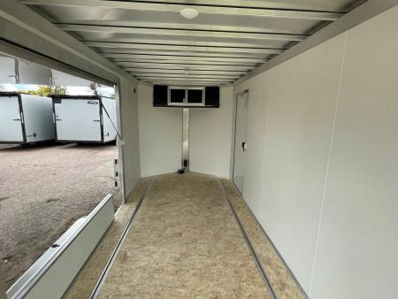 New 2027 ALCOM 7.4x16 All Aluminum Extra Height Cargo / Enclosed Trailer