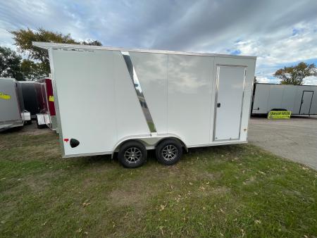 New 2027 ALCOM 7.4x16 All Aluminum Extra Height Cargo / Enclosed Trailer