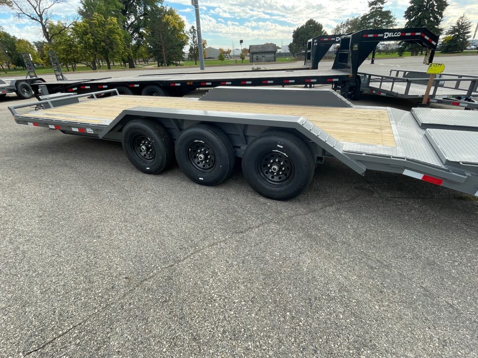 New 2027 Delco Trailers 102" wide X 24' Equipment Trailer 3-7ks Equipment Trailer
