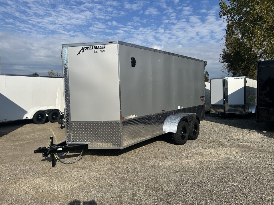 New 2027 Homesteader Trailer 7 X 16 FT INTREPID CARGO TRAILER OVERLAND PKG  7' INT HEIGHT WITH RAMP DOOR OHV REAR DOOR SPOILER