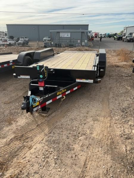 New 2026 Big Tex Trailers 7X16 TANDEM AXLE CAR HAULER 10K WITH SLIDE IN RAMPS