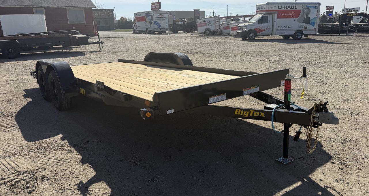New 2027 Big Tex Trailers 7X18 TANDEM AXLE CAR HAULER TRAILER 7K W/SLIDE IN RAMPS