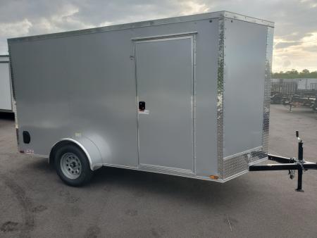 New 2027 Arising 6X12 SINGLE AXLE 2990 LB GVWR Cargo / Enclosed Trailer WITH .080 SEMI SCREWLESS POLYCORE EXTERIOR, 1 PIECE ROOF, TUBE CROSSMEMBERS, REAR RAMP DOOR