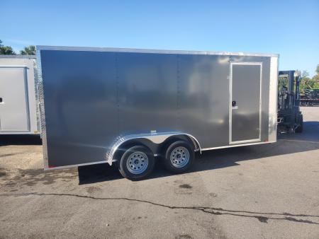 New 2027 Arising 7X16 TANDEM AXLE 7000 LB GVWR Cargo / Enclosed Trailer WITH 6'3  INTERIOR HEIGHT, .080 SEMISCREWLESS POLYCORE EXTERIOR, 1 PIECE ROOF, TUBE CROSSMEMBERS, REAR RAMP DOOR