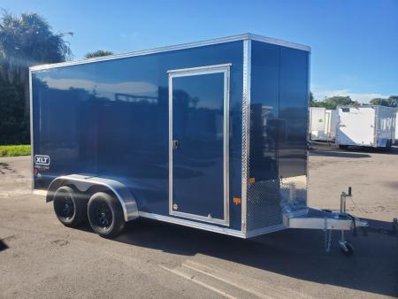 New 2027 ALCOM 7X14 TANDEM AXLE 7000 LB GVWR CARGO/ Enclosed Trailer WITH 7'1  INTERIOR HEIGHT, .080 SCREWLESS POLYCORE EXTERIOR, TRANSLUCENT ROOF, REAR RAMP DOOR