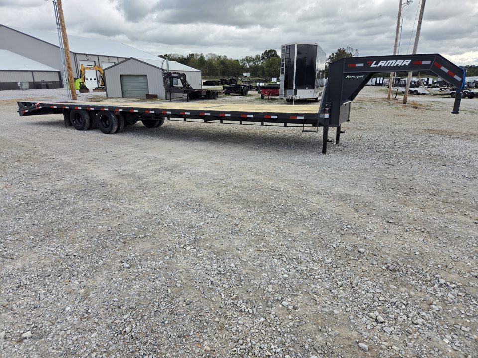 New 2027 Lamar 102X36 TANDEM DUAL LO-PRO GOOSENECK W/12K AXLES & MAX RAMPS