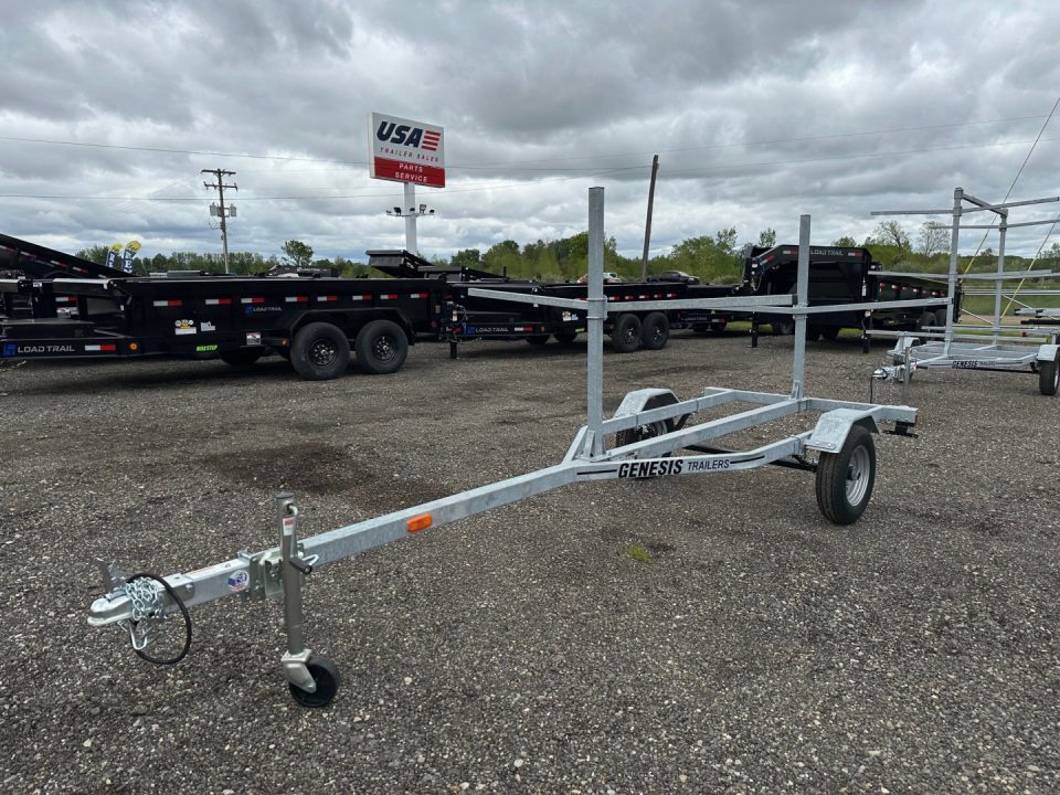 New 2027 Genesis Trailers Galvanized 2-4 Place Kayak/Canoe Boat Trailer
