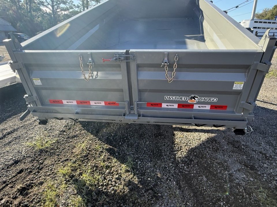 New 2027 Panther Cargo 7 X 14 Trailer with 2' Sides and 14,000 Capacity Dump Trailer