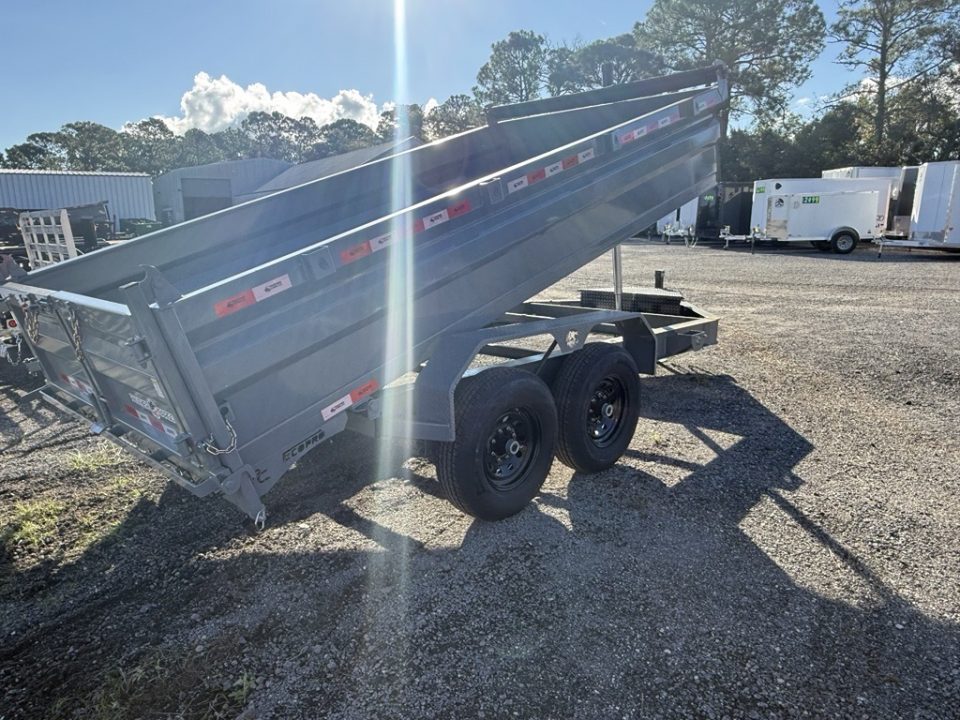 New 2027 Panther Cargo 7 X 14 Trailer with 2' Sides and 14,000 Capacity Dump Trailer