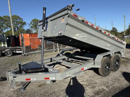 New 2027 Panther Cargo 7 X 14 Trailer with 2' Sides and 14,000 Capacity Dump Trailer