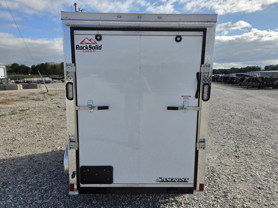 New 2027 Rock Solid 5X8 SINGLE AXLE CARGO W/RAMP DOOR .080 SEMI SCREWLESS EXTERIOR & 6' HEIGHT