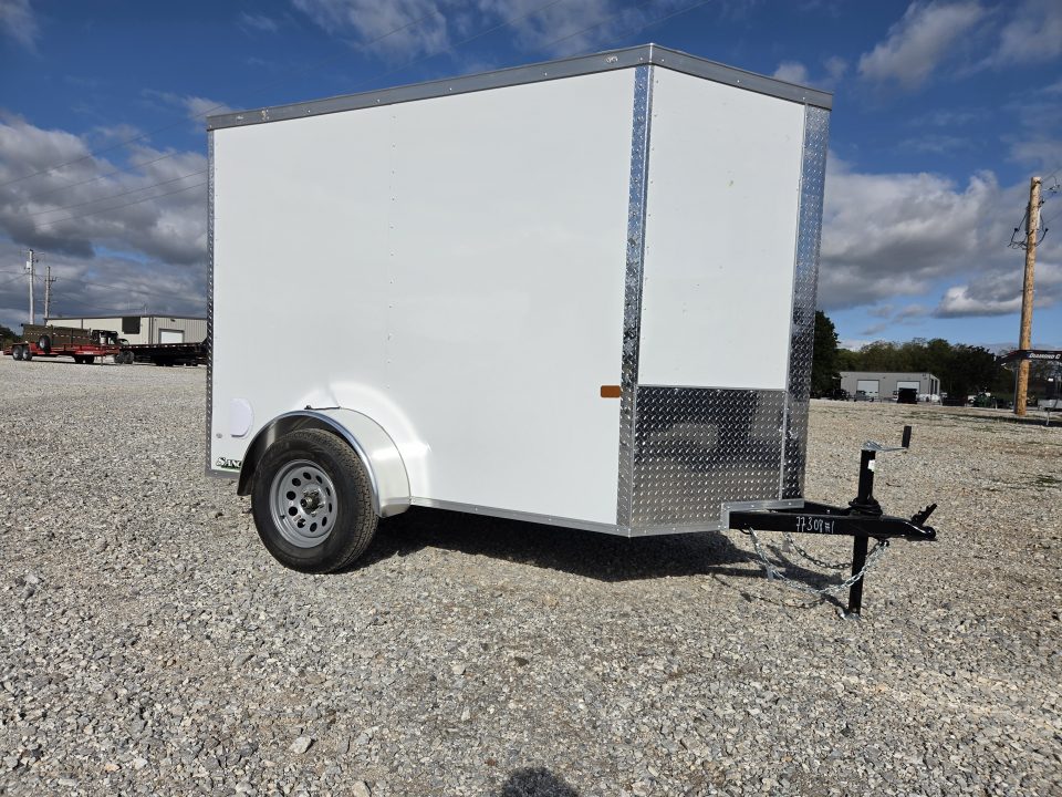 New 2027 Rock Solid 5X8 SINGLE AXLE CARGO W/RAMP DOOR .080 SEMI SCREWLESS EXTERIOR & 6' HEIGHT