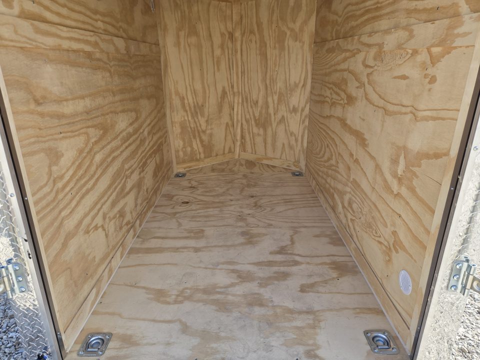 New 2027 Rock Solid 5X8 SINGLE AXLE CARGO W/RAMP DOOR .080 SEMI SCREWLESS EXTERIOR & 6' HEIGHT