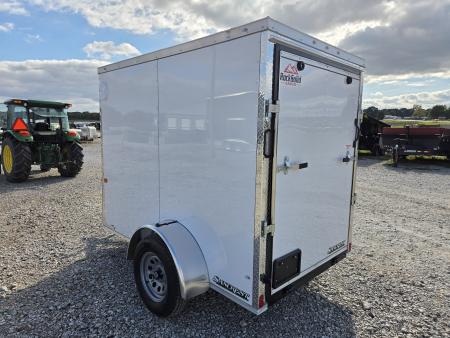 New 2027 Rock Solid 5X8 SINGLE AXLE CARGO W/RAMP DOOR .080 SEMI SCREWLESS EXTERIOR & 6' HEIGHT