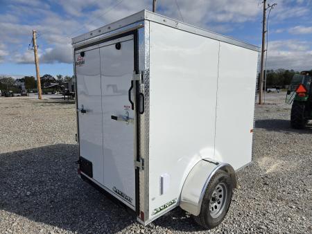 New 2027 Rock Solid 5X8 SINGLE AXLE CARGO W/RAMP DOOR .080 SEMI SCREWLESS EXTERIOR & 6' HEIGHT