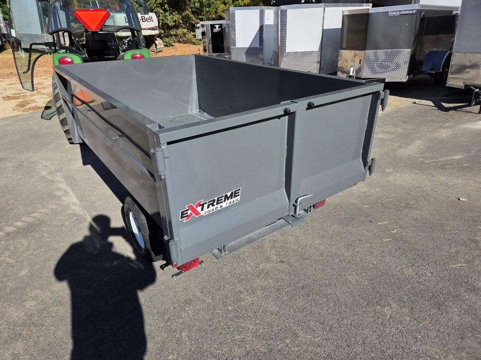 New 2027 Extreme Manufacturing 4X7 DUMP TRAILER 24 INCH SIDES GREY Dump Trailer