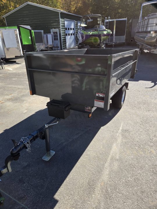 New 2027 Extreme Manufacturing 4X7 DUMP TRAILER 24 INCH SIDES GREY Dump Trailer