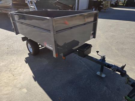 New 2027 Extreme Manufacturing 4X7 DUMP TRAILER 24 INCH SIDES GREY Dump Trailer
