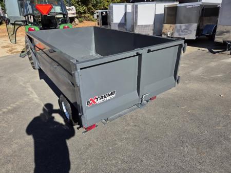 New 2027 Extreme Manufacturing 4X7 DUMP TRAILER 24 INCH SIDES GREY Dump Trailer