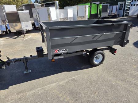New 2027 Extreme Manufacturing 4X7 DUMP TRAILER 24 INCH SIDES GREY Dump Trailer