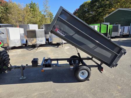 New 2027 Extreme Manufacturing 4X7 DUMP TRAILER 24 INCH SIDES GREY Dump Trailer