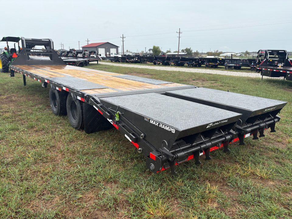 New 2027 Load Trail 102x32 Tandem 25.9K Flatbed Trailer W/ Max Ramps & 14 Ply Tires