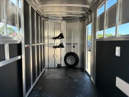 New 2026 Shadow 2 Horse Blue Bumperpull Slant Trailer / Livestock Trailer with Removable Dividers and Tack Room Horse Trailer