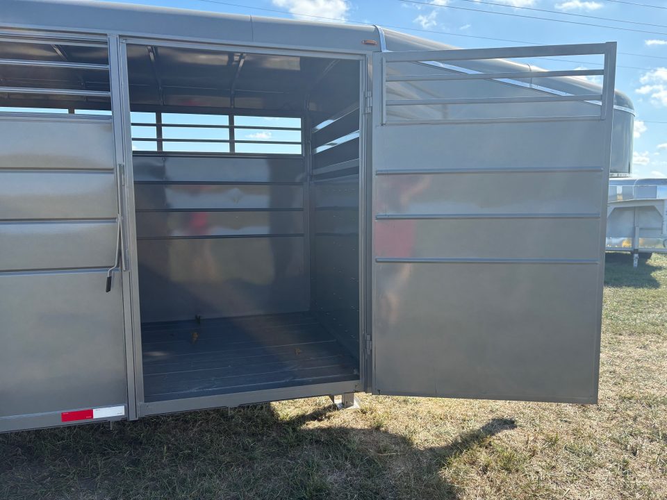 New 2027 Calico Trailers 6x18 Tandem 14K Livestock Trailer W/ Slam Latch & 1 Cut Gate