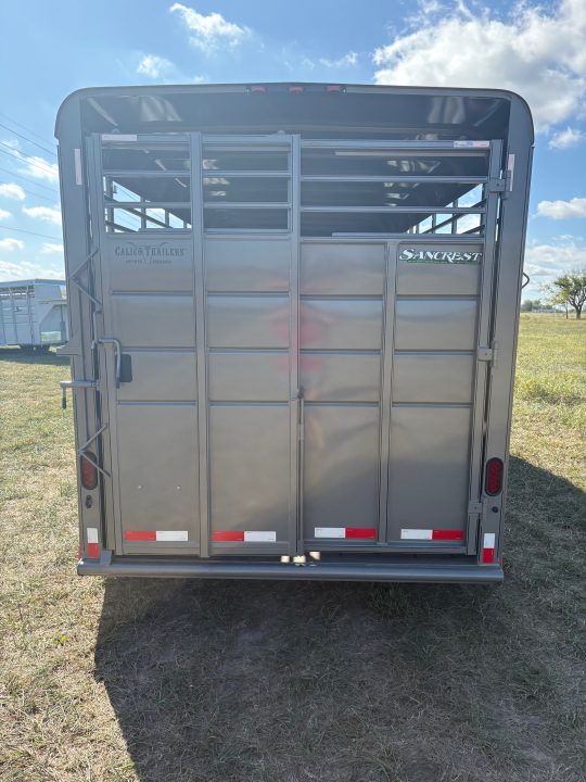 New 2027 Calico Trailers 6x18 Tandem 14K Livestock Trailer W/ Slam Latch & 1 Cut Gate