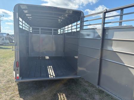 New 2027 Calico Trailers 6x18 Tandem 14K Livestock Trailer W/ Slam Latch & 1 Cut Gate