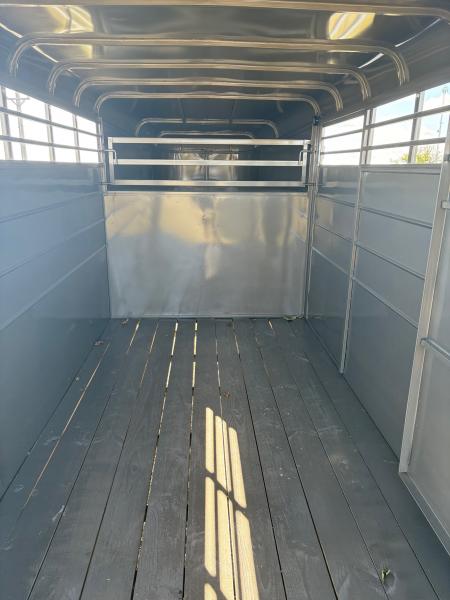 New 2027 Calico Trailers 6x18 Tandem 14K Livestock Trailer W/ Slam Latch & 1 Cut Gate