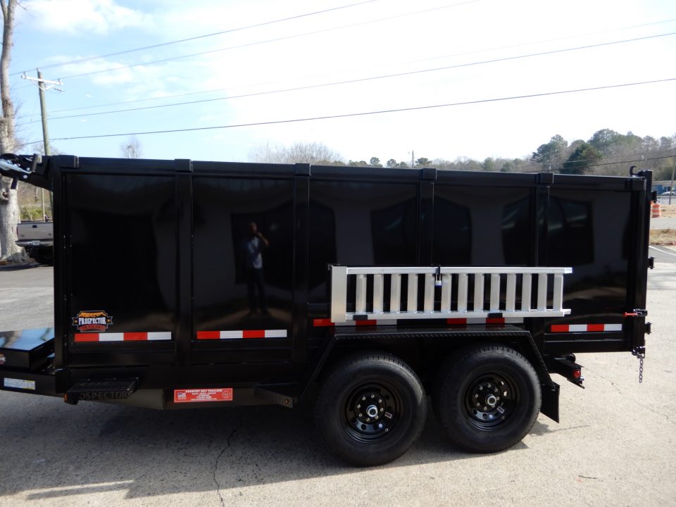 New 2027 Covered Wagon 7x14 Dump, 4' Sides, Tarp, Spare, Ramps