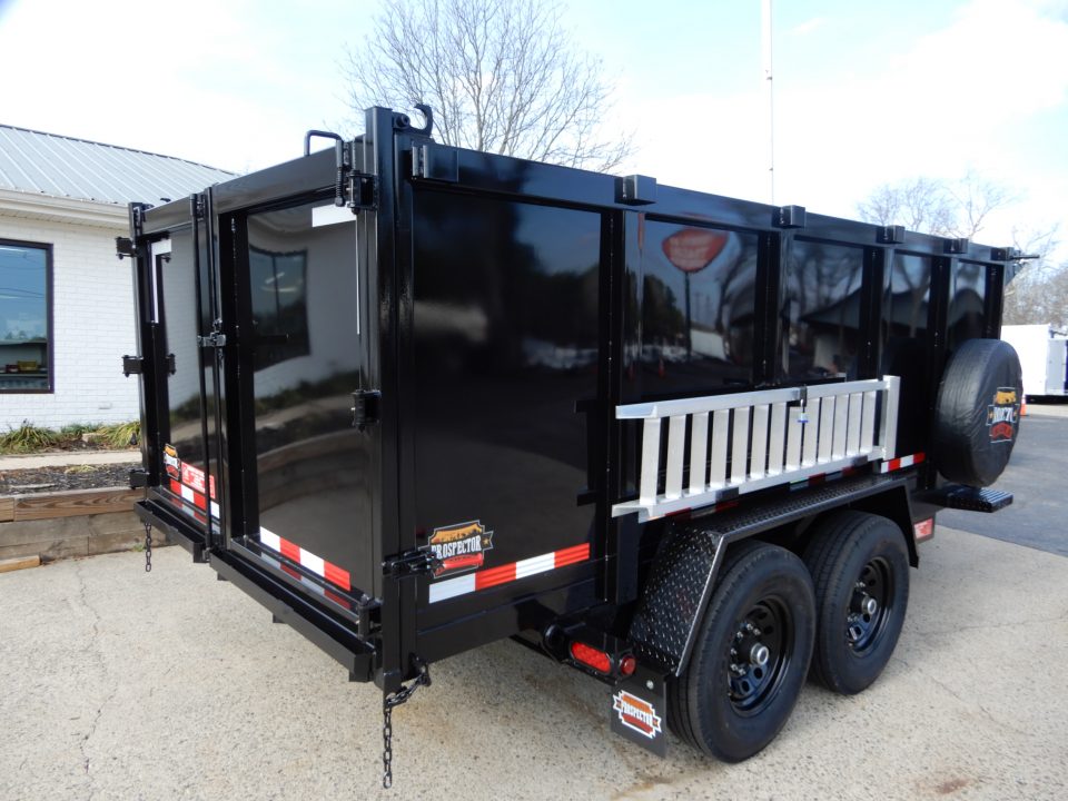 New 2027 Covered Wagon 7x14 Dump, 4' Sides, Tarp, Spare, Ramps