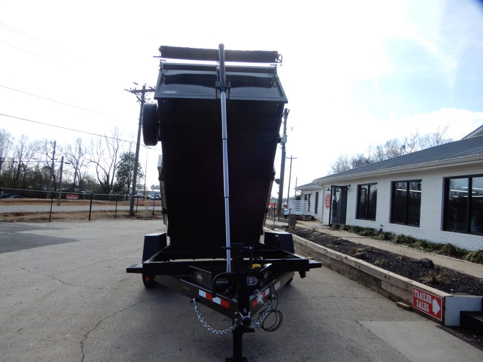 New 2027 Covered Wagon 7x14 Dump, 4' Sides, Tarp, Spare, Ramps