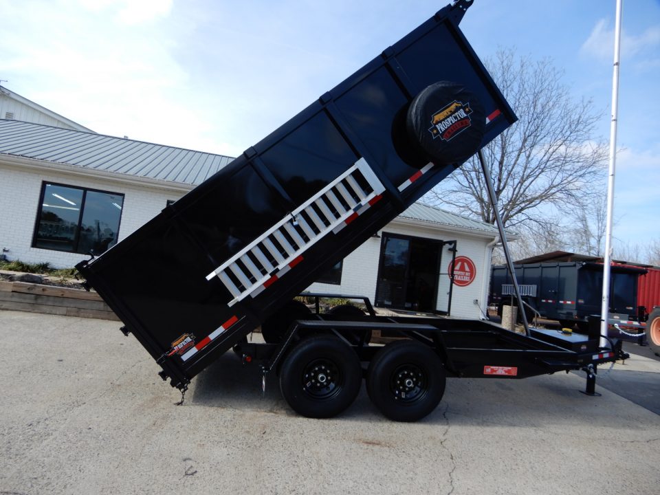 New 2027 Covered Wagon 7x14 Dump, 4' Sides, Tarp, Spare, Ramps