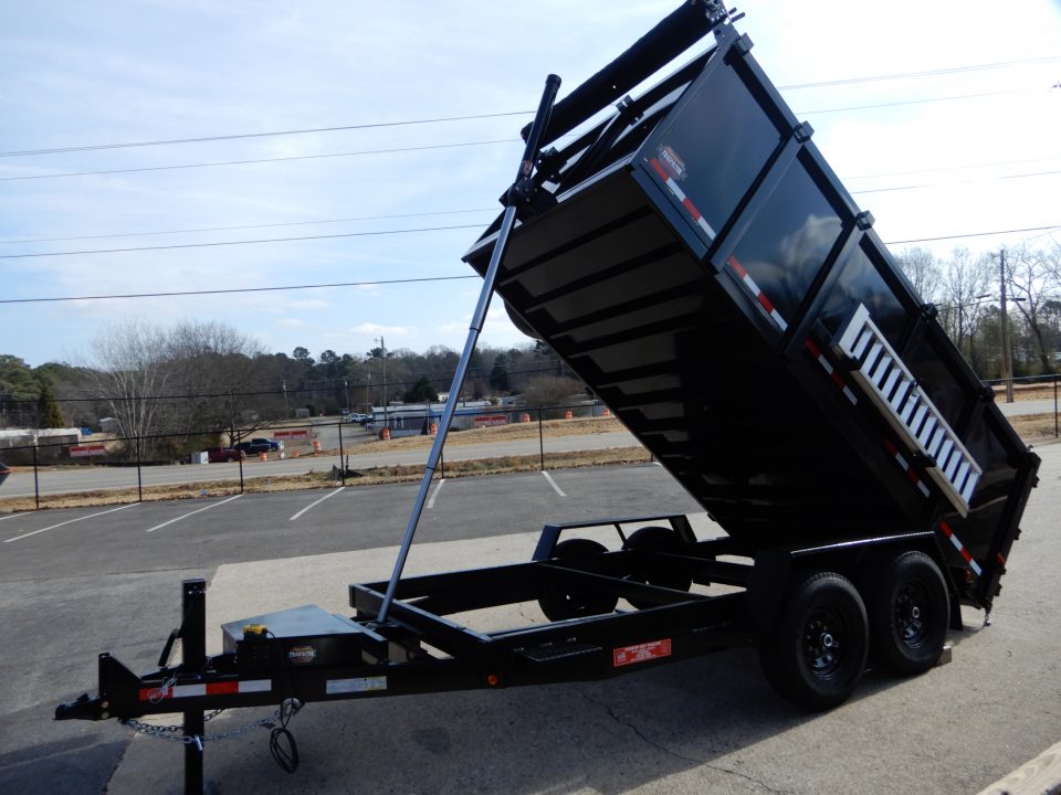New 2027 Covered Wagon 7x14 Dump, 4' Sides, Tarp, Spare, Ramps