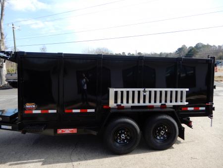 New 2027 Covered Wagon 7x14 Dump, 4' Sides, Tarp, Spare, Ramps