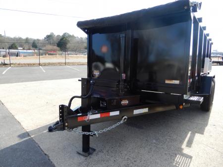 New 2027 Covered Wagon 7x14 Dump, 4' Sides, Tarp, Spare, Ramps