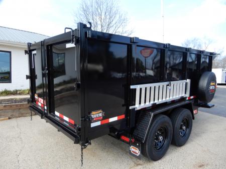 New 2027 Covered Wagon 7x14 Dump, 4' Sides, Tarp, Spare, Ramps