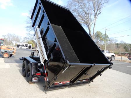 New 2027 Covered Wagon 7x14 Dump, 4' Sides, Tarp, Spare, Ramps
