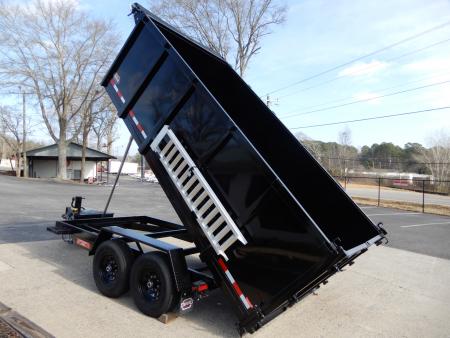 New 2027 Covered Wagon 7x14 Dump, 4' Sides, Tarp, Spare, Ramps