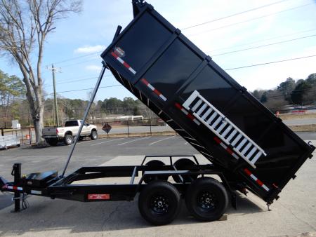 New 2027 Covered Wagon 7x14 Dump, 4' Sides, Tarp, Spare, Ramps