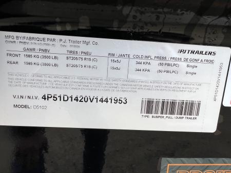 New 2027 PJ Trailers 10' D5 Dump Trailer