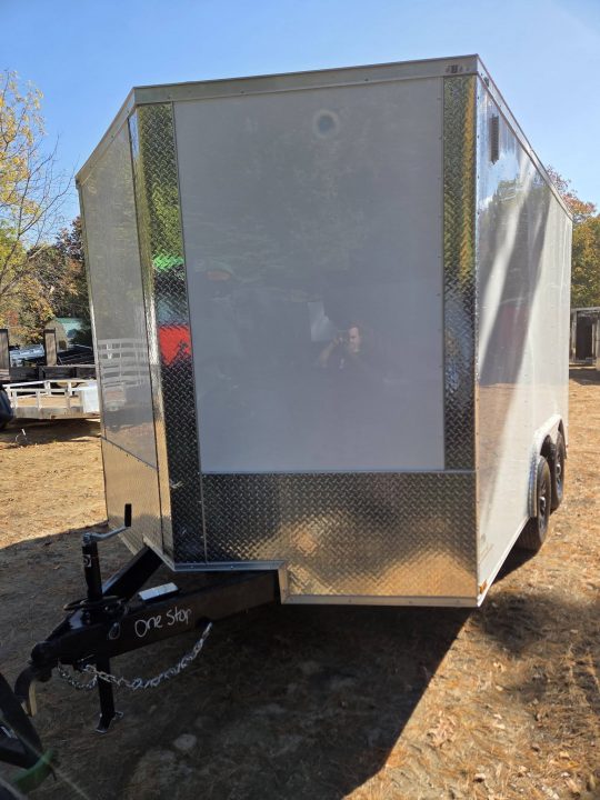 New 2027 One Stop 8.5x12 enclosed cargo trailer with rear ramp Cargo / Enclosed Trailer