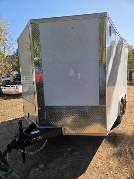 New 2027 One Stop 8.5x12 enclosed cargo trailer with rear ramp Cargo / Enclosed Trailer