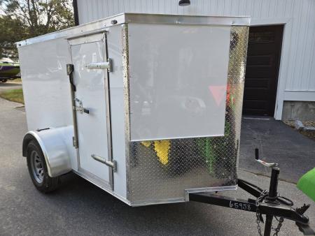 New 2027 One Stop 5x8 enclosed cargo trailers with ramp door & side door Cargo / Enclosed Trailer