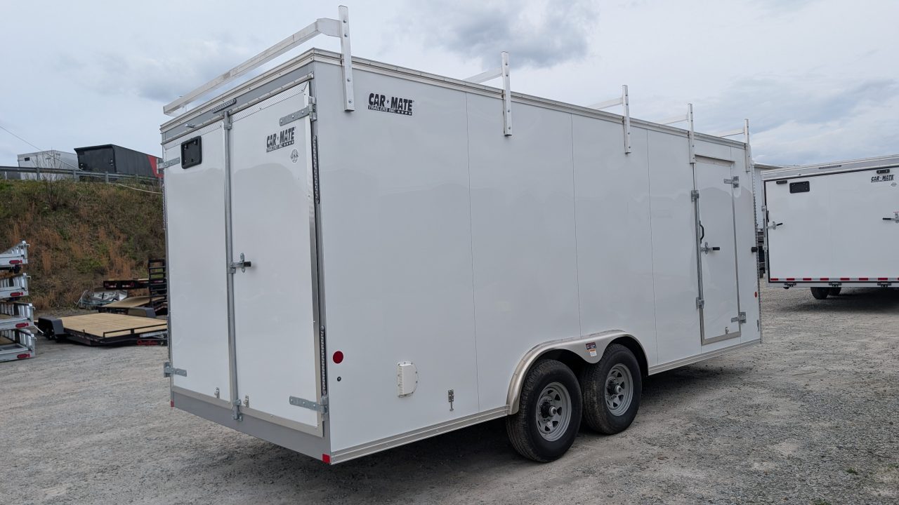 New 2027 Car Mate 8x20 HD Contractor Cargo Trailer w/ Barn Doors (6" Add'l Height!)
