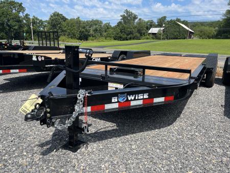 New 2027 BWISE 20' - 14K Equipment Trailer w/ Full Width Ramps - BLACK