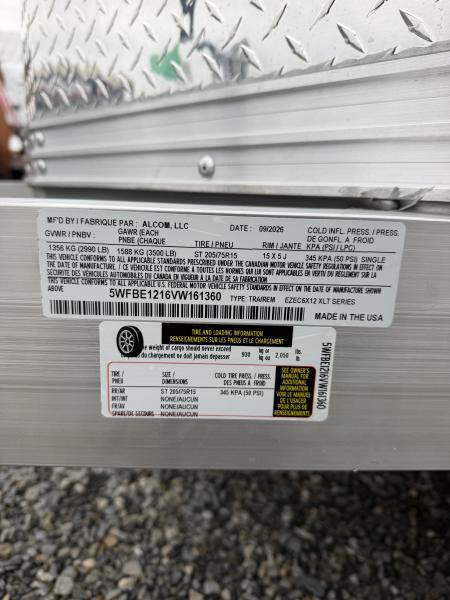 New 6X12 ALCOM XLT 2027 Cargo / Enclosed Trailer