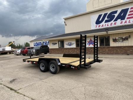 New 2027 AMO 82X16 w/Stand Up Ramps 10k Equipment Trailer